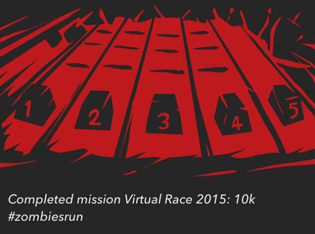 81. ZombiesRun Virtual Race, Fall 2015, 10K