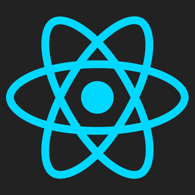 Logo for the React JavaScript framework